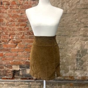 Free People Corduroy Mini Skirt
